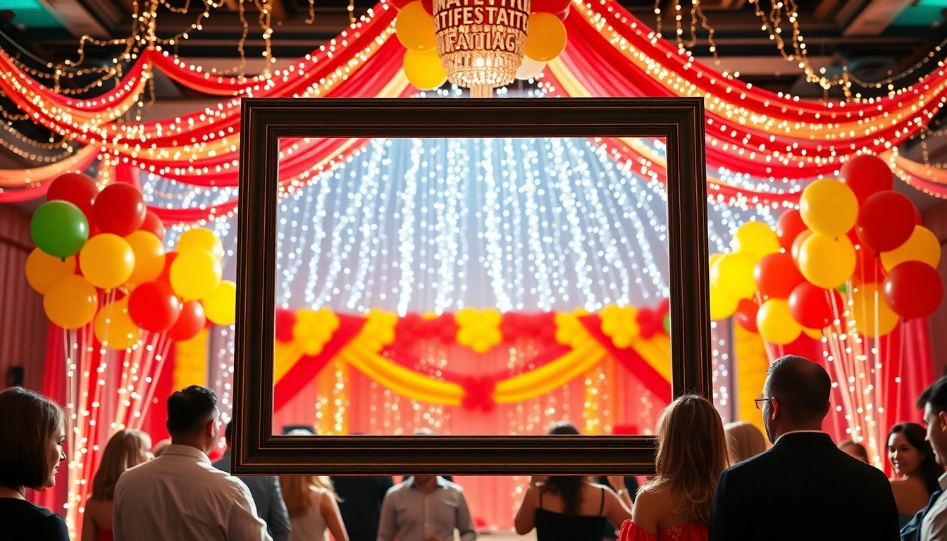 Capture memorable moments in this eye-catching photo booth frame at your next event.