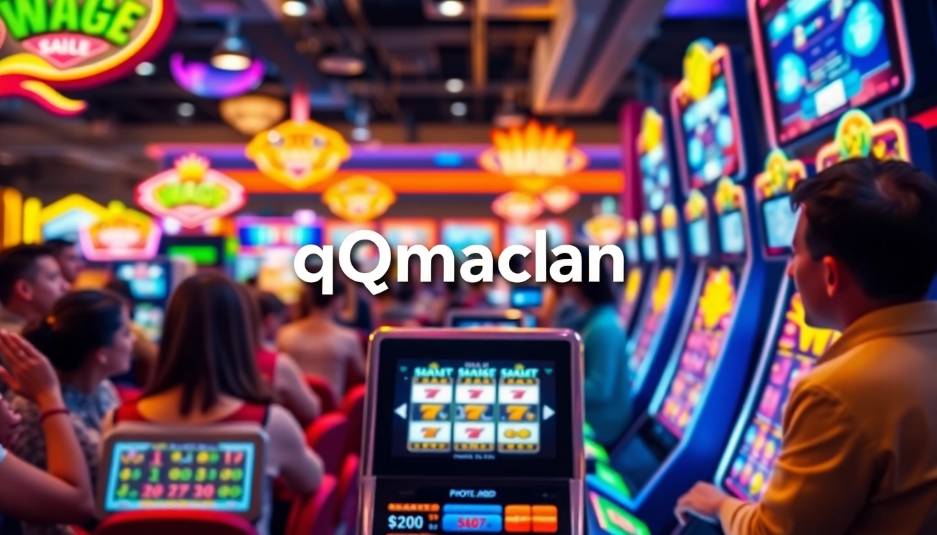 Mainkan qqmacan slot di mesin slot modern yang menampilkan jackpot menarik.